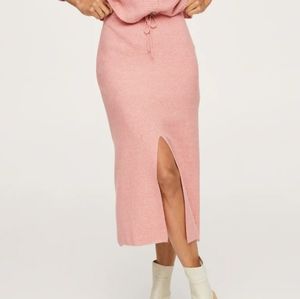 Mango Pink Knitted Skirt